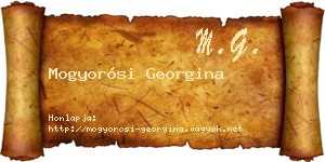 Mogyorósi Georgina névjegykártya